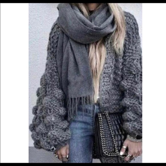 Hand Made Pom Pom Sweater - Picture 2 of 5